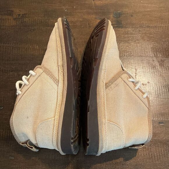 UGG Nuemel Tan Canvas Ankle Boots size 8 women’s - Picture 6 of 11